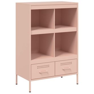 vidaXL Vidaxl Credenza Rosa 68x39x101,5 Cm In Acciaio