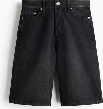 H&M Baggy Denimshorts - Schwarz