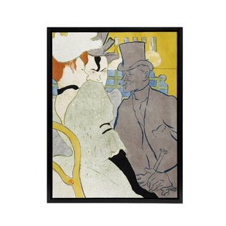 Artery8 Englishman at the Moulin Rouge Framed Canvas Wall Art Print Lautrec | Size: W24 x H32