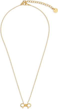 Ferragamo Golden Bow Pendant Necklace