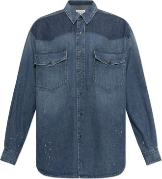 Maison Margiela Denim Shirt - Heren - Spijkeroverhemden - Blauw - M - Denim - Overhemden