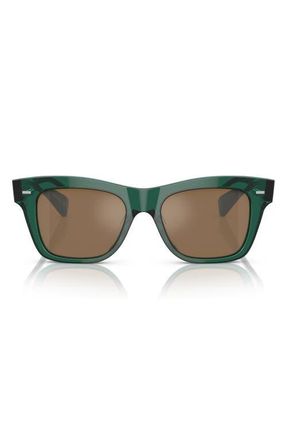 Oliver Peoples Ms. Oliver 51mm Square Sunglasses in Teal at Nordstrom