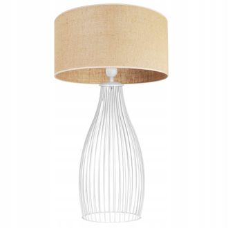 OEM L&aacute;mpara De Mesa De Dormitorio Pantalla De Tubo De Yute