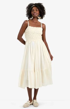 Trina Turk Bayo Sleeveless Cotton Dress in Bonita Beige at Nordstrom, Size 12