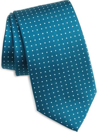 Clifton Wilson Dot Silk Tie in Petrol at Nordstrom