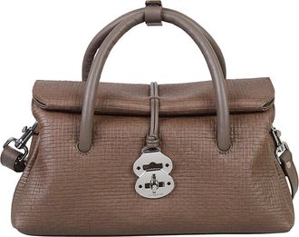 Zanellato Dotta Bag - Dames - Handtassen - Grijs - ONE Size - Leer - Tassen