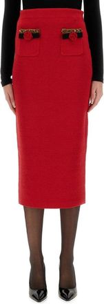 Self Portrait Knitted Midi Skirt