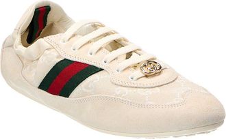 Gucci Gg Trainer Canvas & Leather Sneaker