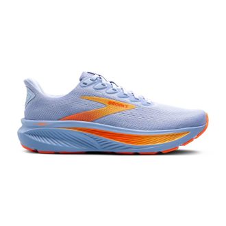 Brooks Womens Ghost 17 Running Shoes In Blue Heron / White / Orange