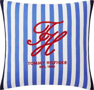 Tommy Hilfiger Beachfront Stripe Accent Pillow in Ultra Blue/red at Nordstrom