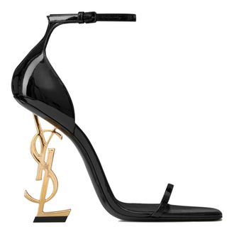 Saint Laurent High Heel Sandals, female, Black, Size: 7 1/2 US Opyum 110 Sandals