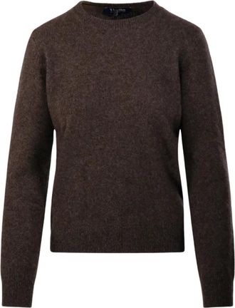 Max Mara Jersey de cuello redondo de lana de yak - Knitwear - Mujer - Marr&oacute;n - XS