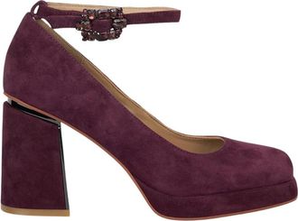 Alma En Pena Schoen met brede hak en gesp - Dames - Pumps - Rood - 41 EU - Schoenen
