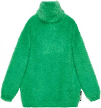 Gucci Mohair Jumper Jurk - Dames - Kleedjes - Groen - M - Kleedjes