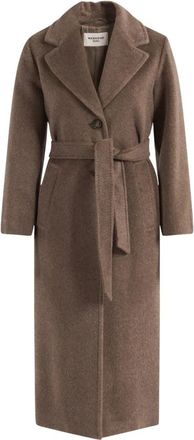 Max Mara Bronte Jas - Dames - Jas met riem - Bruin - 2XS - Wol - Jassen