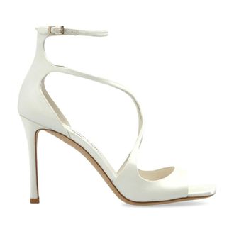 Jimmy Choo London Schoenen, Dames, Beige, 40 EU, Leer, Azia 95 Satin Sandalen