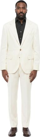 Brunello Cucinelli White Notched Lapel Blazer