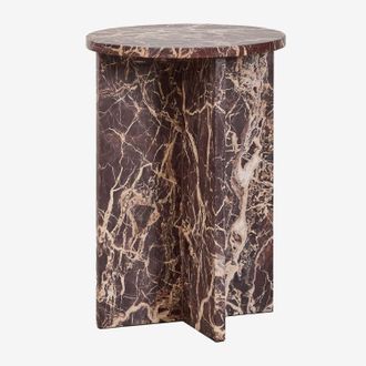 Sklum Mesa Auxiliar Redonda &Oslash;35 Cm En M&aacute;rmol Mencia Sklum