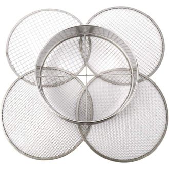OEM Tamiz De Acero Inoxidable Para Plantar, Con Forma De Rompecabezas, Filtro Para Sustrato Mixto, Con 4 Mallas Intercambiables (3, 6, 9, 12 Mm)-crezuo