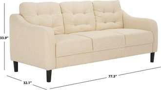 Safavieh Couture Nathaniel Tufted 3-Seater Sofa
