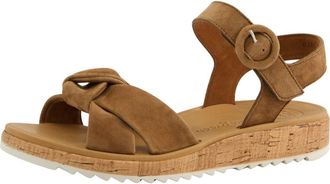 Paul Green Trento Ankle Strap Platform Sandal in Nut Suede at Nordstrom, Size 10.5Us