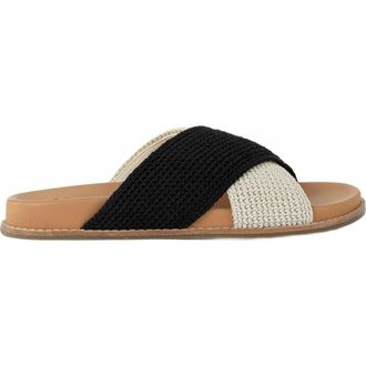 The Sak Penelope Slip On Sandal in Black/ecru Block at Nordstrom, Size 8