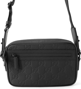 Gucci Black Rubber Canvas Shoulder Bag (Pre-Owned)