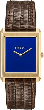 Breda Virgil Leather Strap Two-Tone Tank Watch, 26mm x 35mm in Gold at Nordstrom