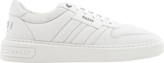 Bally Mens Maudo White Leather Low-Top Sneakers, Brand Size 6.5 ( US Size 7.5 )