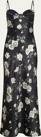 L'agence Sayla Bias-Cut Silk Gown