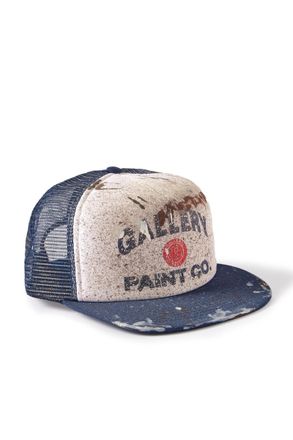 Gallery Dept. Alex Paint-Splattered Logo-Print Canvas and Mesh Trucker Cap