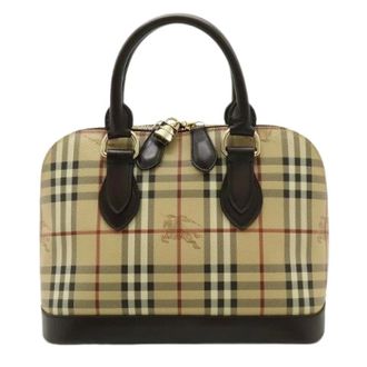 Burberry Pre-owned Handbags, female, Beige, Size: ONE SIZE Pre-owned PVC Leather Handbag