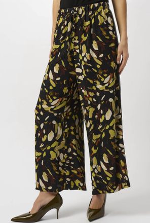Joseph Ribkoff Abstract Wide-Leg Trousers In Black