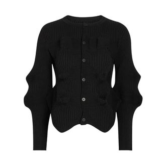 Issey Miyake Truien & Vesten, Dames, Zwart, M, Cardigan