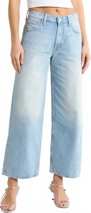 Mother Spinner Zip Ankle High-Waisted Jeans In Back Pedal