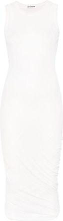 Jil Sander Katoenen midi-jurk - Wit