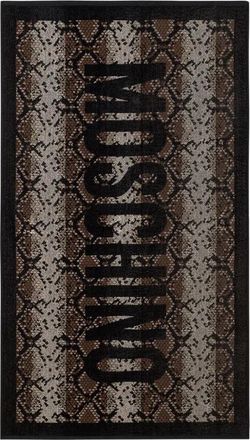 Moschino Strandlaken met Slangenprint Logo - Heren - Handdoeken - Veelkleurig - ONE Size - Katoen - Home