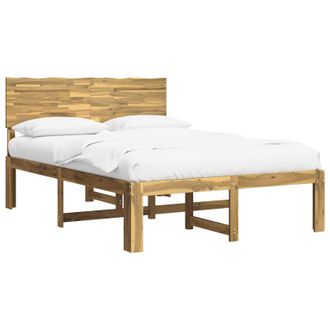 vidaXL Cama Doble Con Cabecero Rostock Blanco 120 X 190 Cm Vidaxl