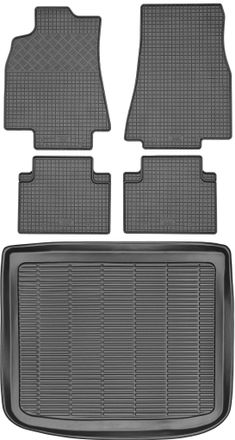 OEM Juego De Alfombrillas De Goma Para Coche Y Alfombrilla Para Maletero Para Mercedes Clase B T245 (2005-2011)