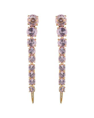 Eyecandy LA Harper Green Drop CZ Drop Earrings