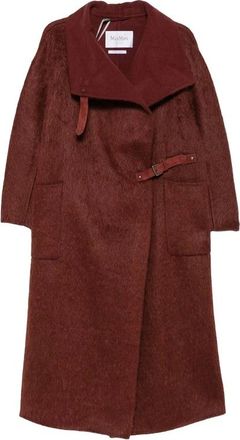 Max Mara Manteau Ceintur&eacute; &agrave; Col Haut - Dames - Mantels - Rood - Maat: 3XS