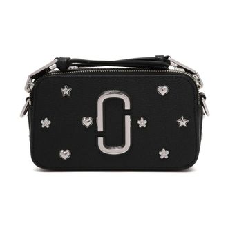 Marc Jacobs Mini Icon Stud Snapshot - Dames - Tassen - Zwart - Maat: ONE Size Leer