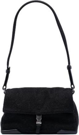 Prada Pre-owned Vintage Schoudertas - Dames - Vintage Schoudertas - Zwart - ONE Size - Wol - Vintage