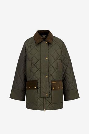Barbour Mittellange leichte gesteppte Jacke aus technischem Gewebe Aldburgh