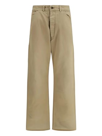 Maison Margiela Herringbone five-pocket trousers - women - Cotton/Polyester/Cotton - 28 - Neutrals