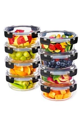 Sorbus 8-Pack Glass Food Prep Storage Containers in Clear at Nordstrom Rack