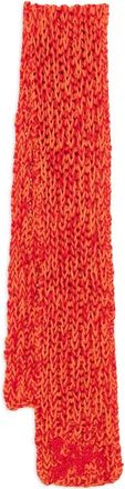 S&eacute;fr Oranje Wol Rechthoek Sjaal - Dames - Wintersjaals - Rood - ONE Size - Wol - Accessoires