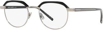 Saint Laurent 50mm Round optical glasses in Black at Nordstrom
