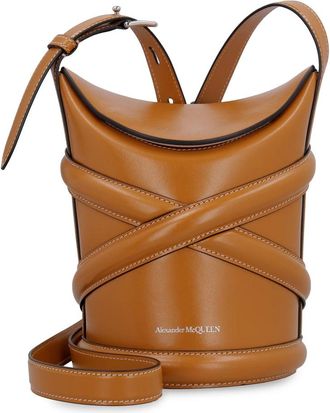 Alexander McQueen Alexander McQueen, Bucket Bags, female, Brown, Size: ONE SIZE The Curve Bucket Bag