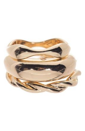 Nordstrom Rack Braided Rings - Set of 3 in Gold at Nordstrom Rack, Size 6